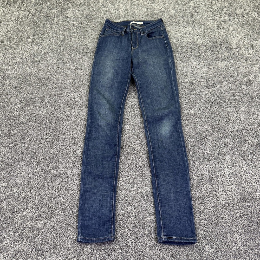 Levis Jeans Womens 26 Blue 721 High Rise Skinny Stretch Medium Wash Denim Casual